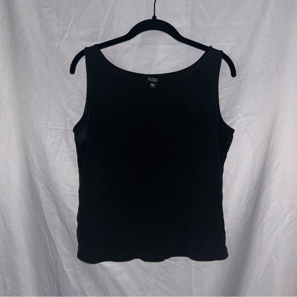 Eileen Fisher Tops - Eileen Fisher Tank Top 100% Silk Solid Sleeveless Shirt Black